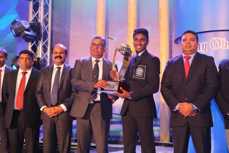 Nipun Ransika of P. de S. Kularatne College, Ambalangoda who won the Observer - Mobitel Schoolboy Cricketer of the Year 2017
